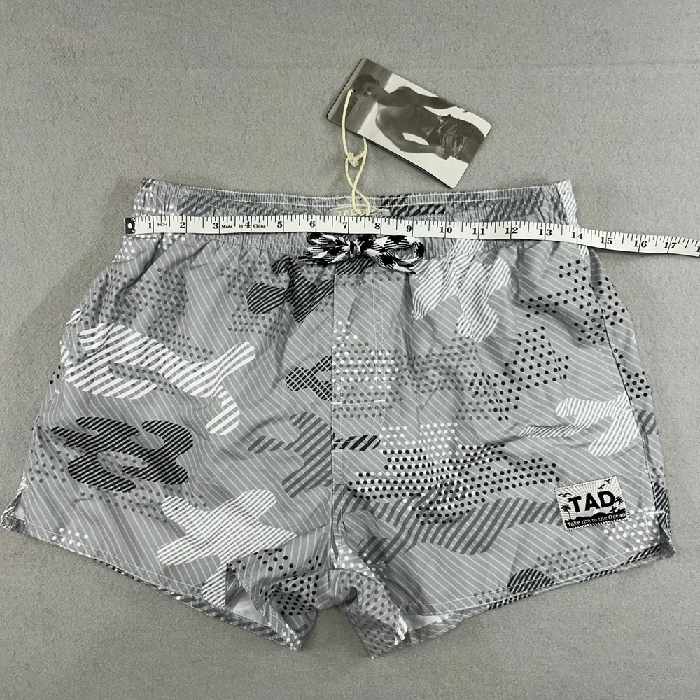 NWT Taddlee Men's Gray Camo Board Shorts Swim- Men's Swim Sz Xs